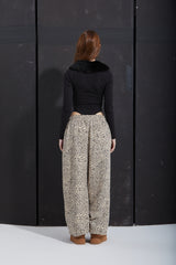 FUR COLLAR BODYSUITE
