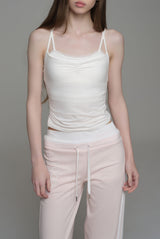 Strawberry milk sleeveless top, White