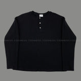 WE ボタンポイントヘンリーネックウォーマーワッフルティー (4 colors)