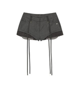 Micro Wool Shorts / Grey