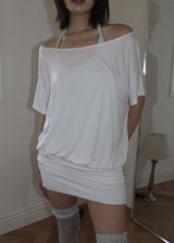OFF SHOULDER HALF TOP OPS (3color)