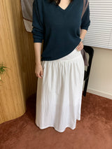 Dressy shirred skirt