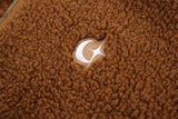 0 2 punk bear fleece jacket - BROWN