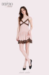 Rose Black Pink Sleeveless Dress