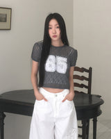 ノーセンレースパフ半袖Tシャツ