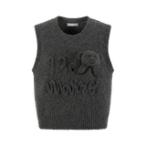 13DE MARZO Rope Knit Logo Vest
