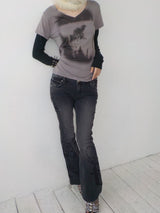 ヘアレイヤードTシャツ