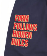 Star Lettering Patch Sweat Pants - Navy