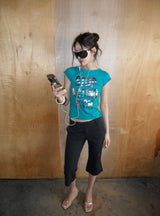 silver lettering tee