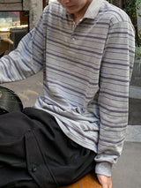 Thai stripe collar tee