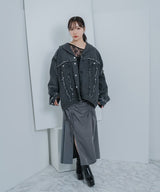 UNISEX フーディデニムジャケット
