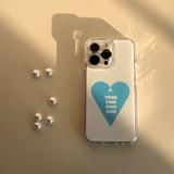 Blue Heart Jell Hard Case / TREEFORFIVE345