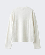 ワッフルクロップヘンリーネックTシャツ アイボリー