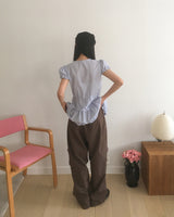 Chiring Frill Drawstring Blouse