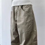 Double Knee Straight-Leg Trousers