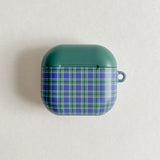 forest check matte hard airpods case