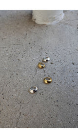 silver almond earrings 