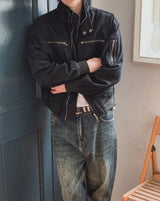 Kroven Vintage Zipper Crop Field Jacket