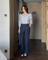 Stoney Stripe Puff Shirt Blouse