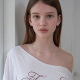 Silver 925 Minimal Oval Charm Necklace