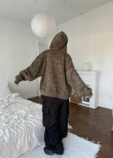 CAMO HOOD ZIP-UP