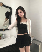 [♡MADE♡] coco :: flower dot frill top