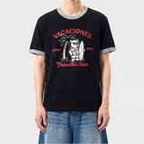 エッセンシャルスタンダード半袖リンガーTシャツ Travel Bear ブラック