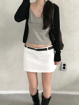 Vine Low-rise Mini Skirt (4 colors)
