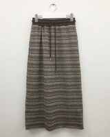 モリーストリッピードニットロングスカート(2 Colors)