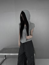melville フード付きジップアップスカートセット(2color)