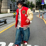 Oversized Wafer Varsity Jumper Jacket