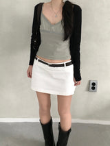 Vine Low-rise Mini Skirt (4 colors)