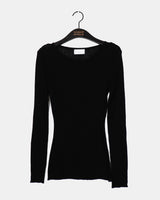 Juren Side Slit Linen Long Sleeve Knitwear