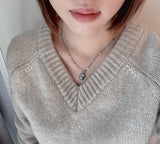 ネイチャーフレームクローバーチェーンネックレスフォーユニセックス