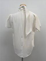 [Short Sleeve Version] Charming Tie Puff Blouse