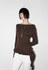 FRILL DROP OFF-SHOULDER TOP