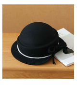Wool Ribbon Bonnet Hat