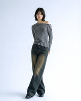 Basic Washing Wide Denim Pants - 4COLOR