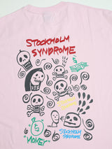 DOODLE SKULL TEE - PINK