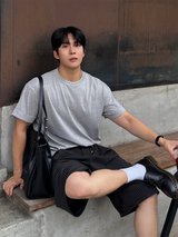 フォールドクロップロールアップ半袖Tシャツ