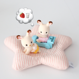 fluffy star plate - strawberry latte
