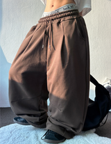 HOT COLORING CURVE BALLOON PANTS ❣🤎🩶🖤4COLOR