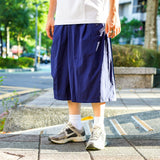 クロップドワイドレッグパンツ ブルー