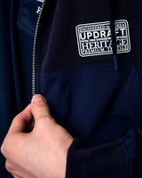 [UPDRAFT]NYLON MIXED COTTON ZIP-UP NAVY