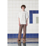 ボタンロゴTシャツ / WHITE