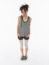 Mia Sleeveless Hoodie Stripe