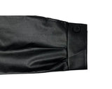 Tsurem Button Collar Half Leather Jacket