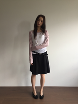 Fold wrap midi skirt (2color)