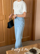 Basic cotton round T-shirt(3color)