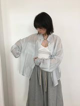 V-cut lace sleeveless (4color)